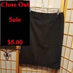 Talbot Stretch Black Lined Cotton Spandex Skirt